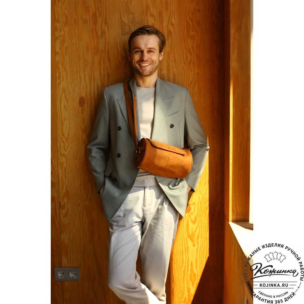 Кожаная сумка "Джерри" (коричневый крейзи)